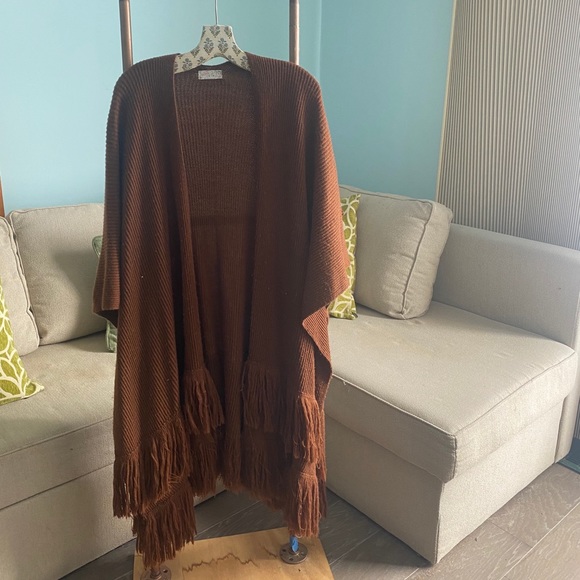 Free People Fringed Ruana